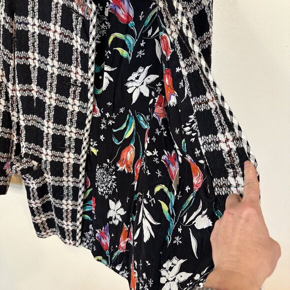 Vtg Womes Jacket Blazer Art to Wear Plaid Medium Platinum Petites Dorothy Schoel - Picture 6 of 13